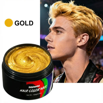 Multi-Color Temporary Hair Wax - Quick & Easy, Damage-Free, Washable, Non-Greasy, One-Time Use for Parties & Events