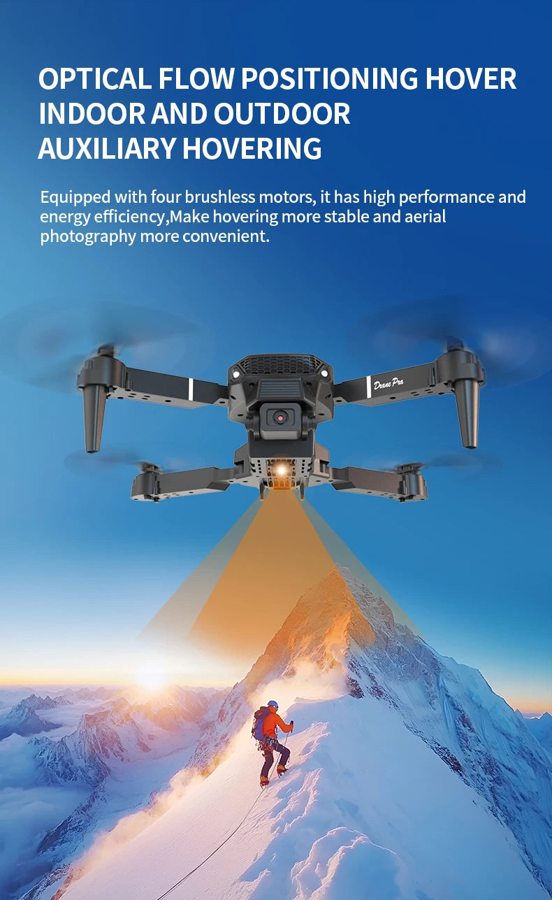E88 PRO 8K HD Foldable Drone With Wide-Angle Camera & Smart Height Hold