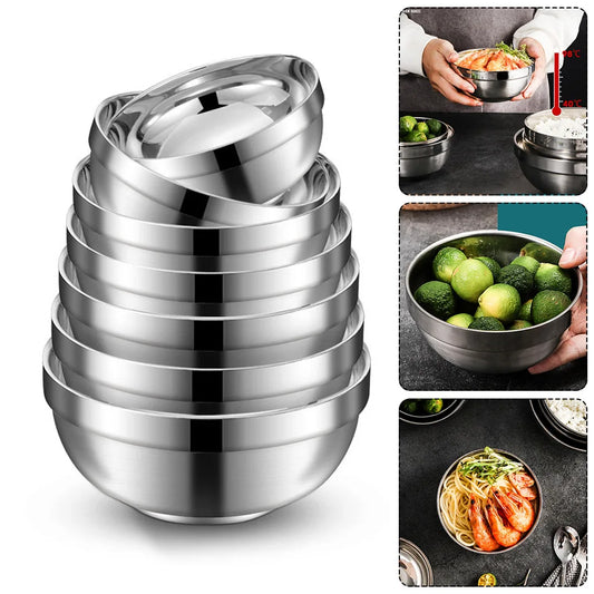 Double-Layer Stainless Steel Bowl
