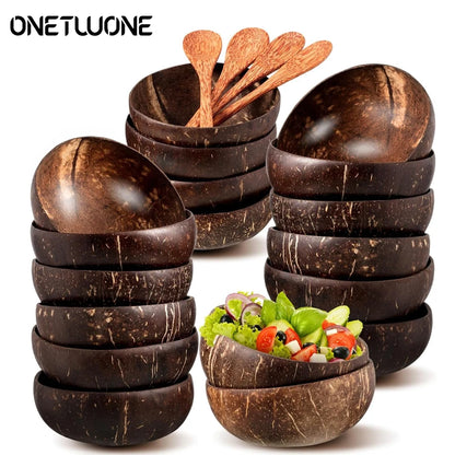Handcrafted Natural Coconut Bowl Set for a Healthier, More Mindful Dining Experience