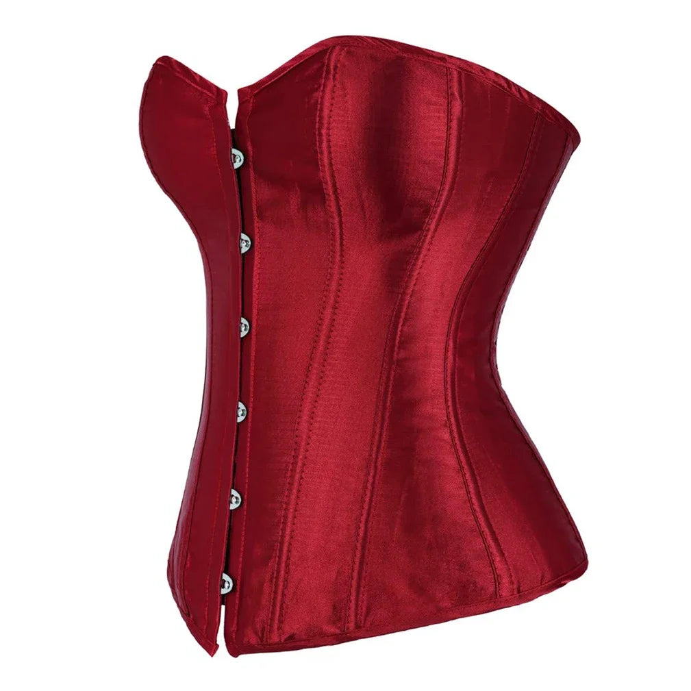 Women's Satin Lace-Up Corset Bustier