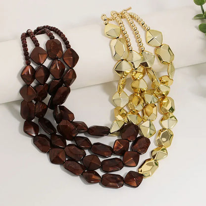 Statement Multi-Layer Beaded Necklace
