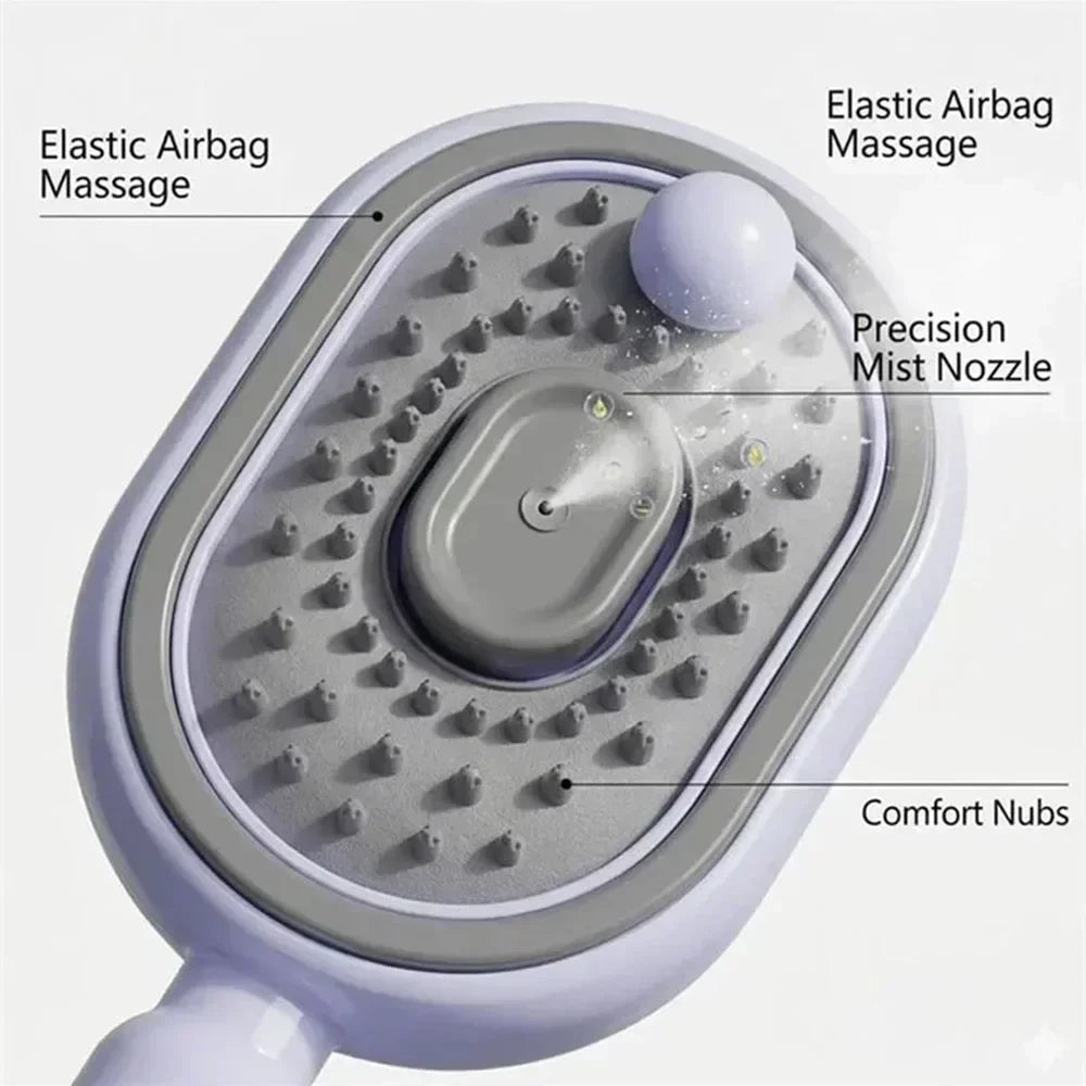 3-in-1 Hairbrush with Steam, Essential Oil, and Self-Cleaning
