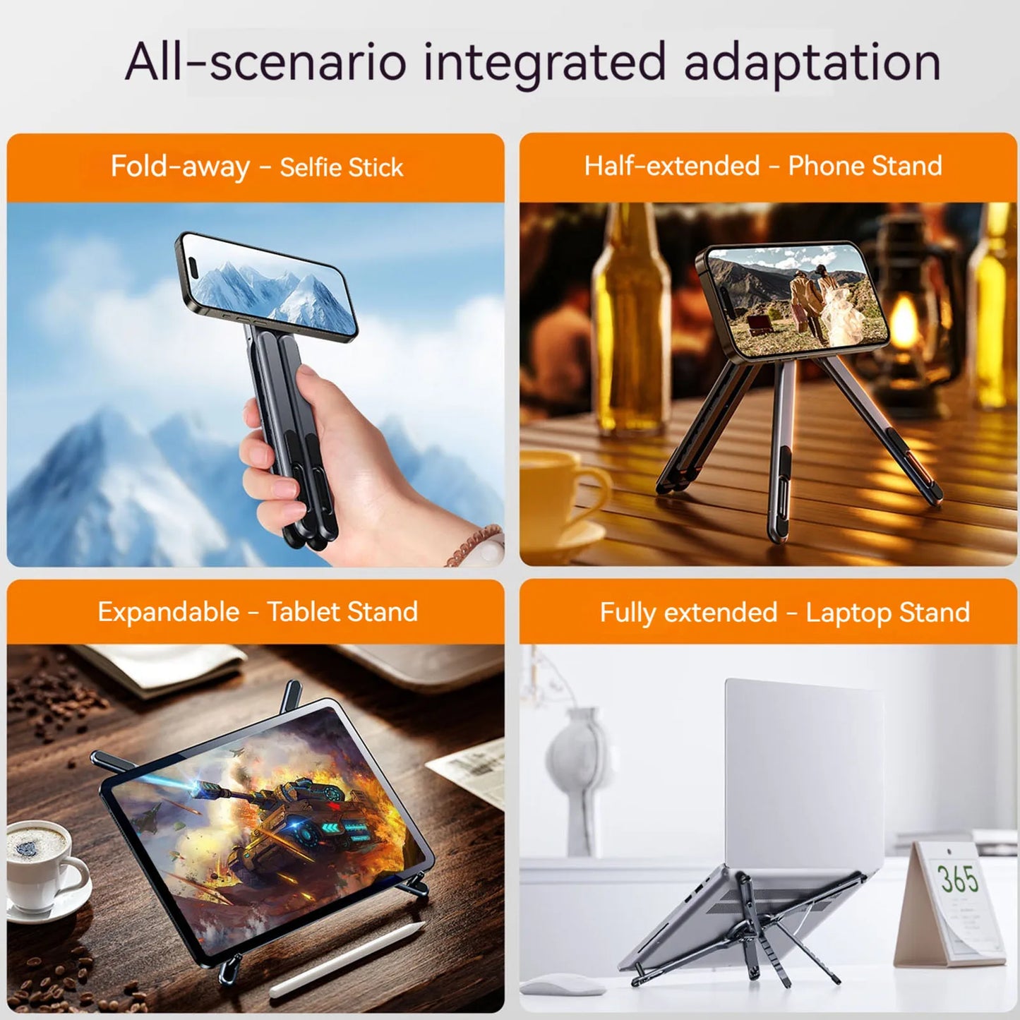 Foldable Magnetic Multi-Form Adjustable Desktop Stand