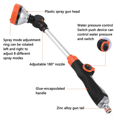Garden Hose Spray Gun with Adjustable Handle