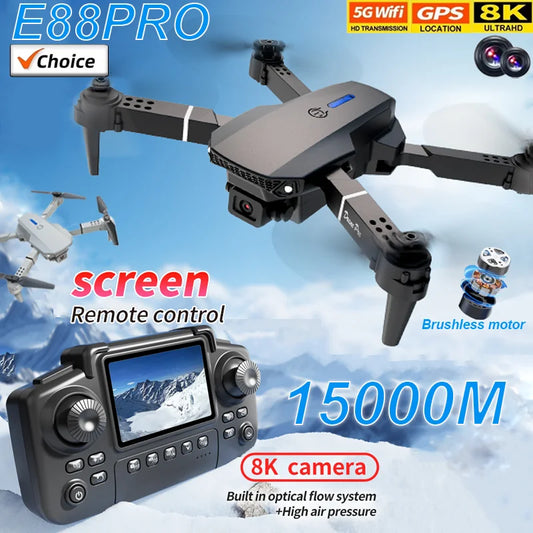 E88 PRO 8K HD Foldable Drone With Wide-Angle Camera & Smart Height Hold