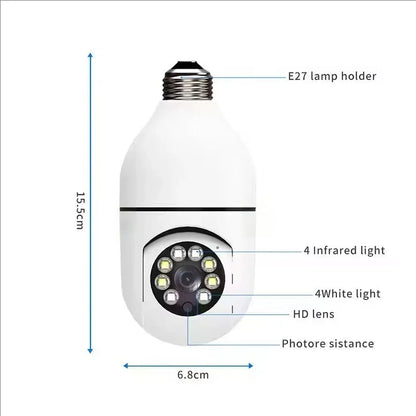 4G WiFi IP Bulb with Camera, E27 socket, and 3MP sensor