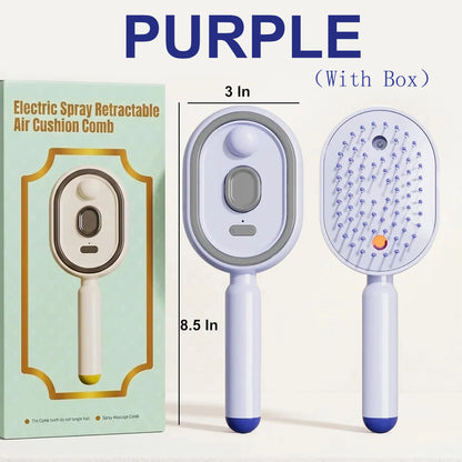 3-in-1 Hairbrush with Steam, Essential Oil, and Self-Cleaning