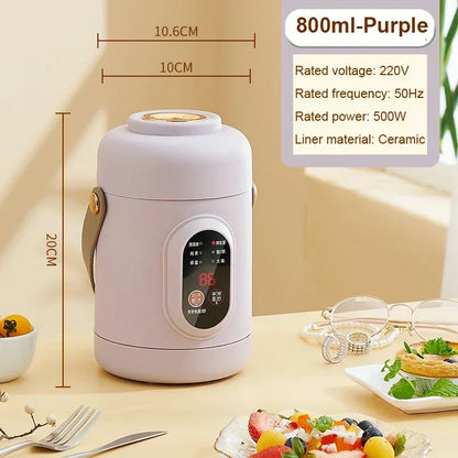 Portable mini electric rice cooker and lunchbox