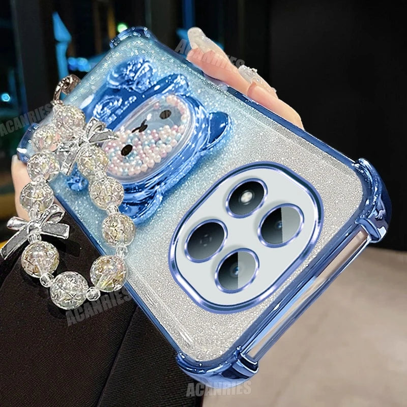 Luxury Gradient Glitter Bear Case with Star