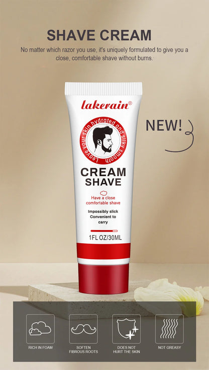 Natural Shaving Cream For Men Facial Care, Rich And Dense Foam Effectively Softens Beard For Easy Shaving Gentle For All Beard T