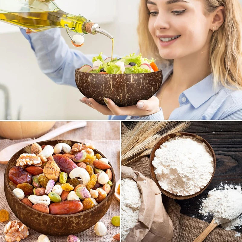 Handcrafted Natural Coconut Bowl Set for a Healthier, More Mindful Dining Experience