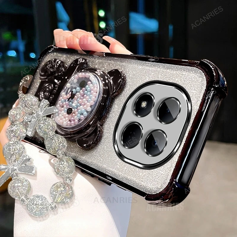 Luxury Gradient Glitter Bear Case with Star