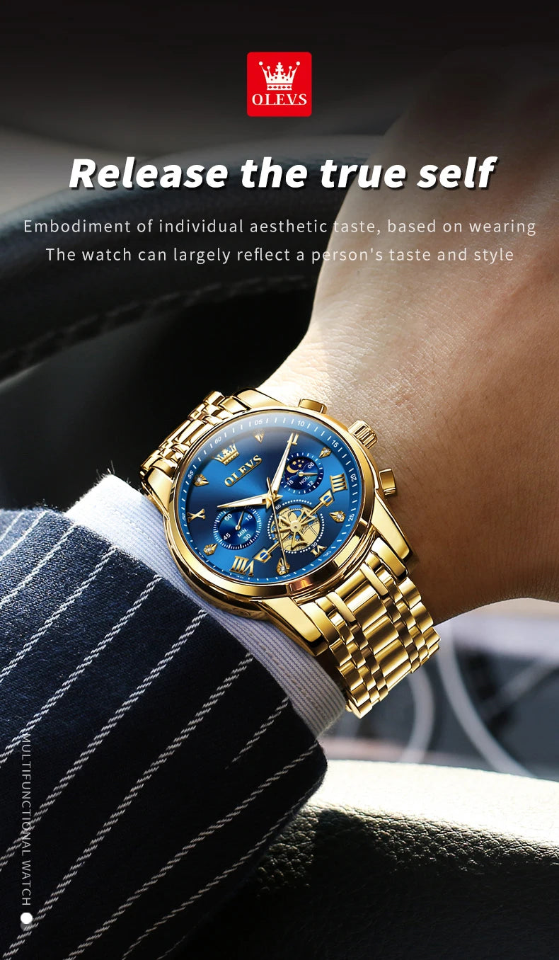 Luxury Moonphase Roman Dial Watch