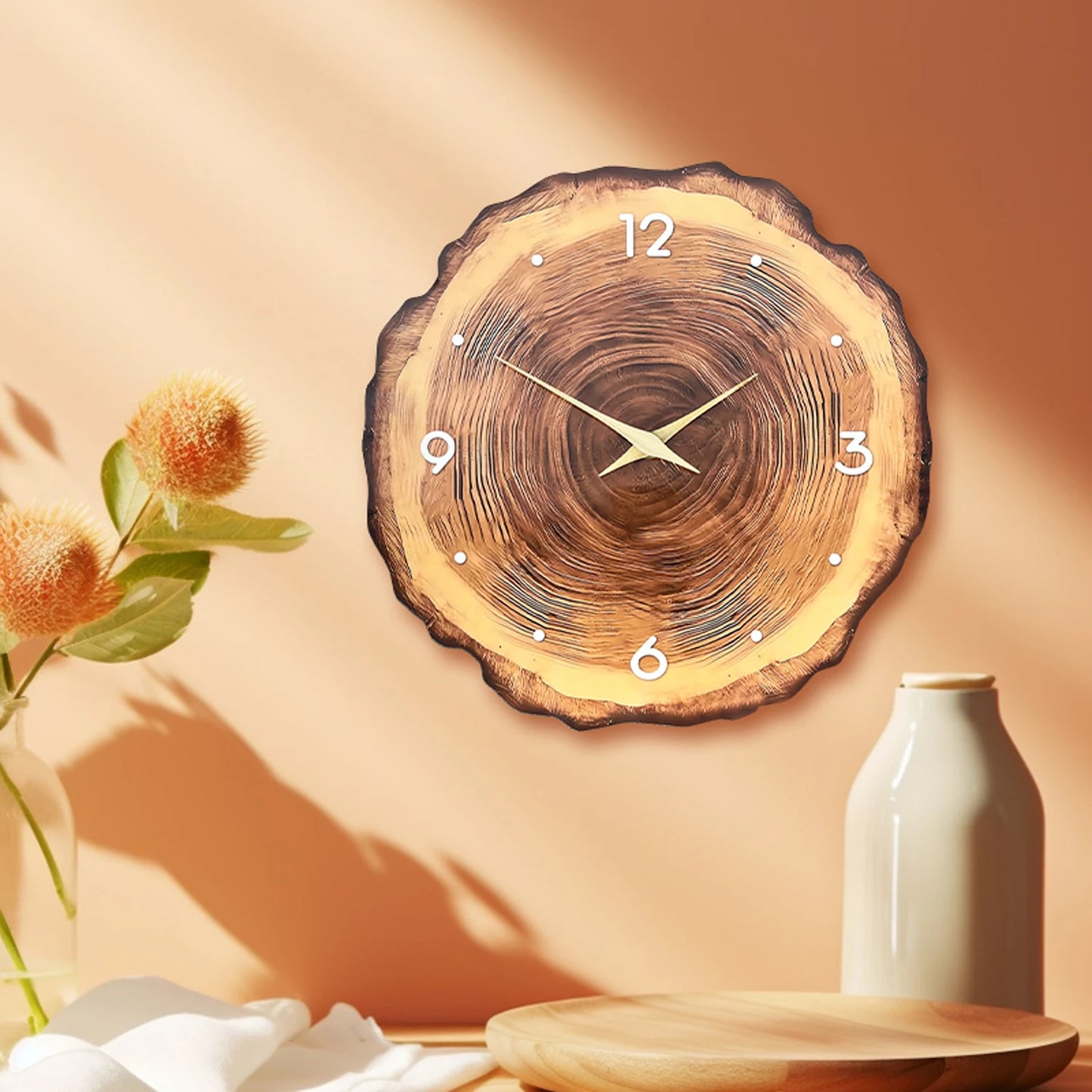 Woodland Harmony Silent Wooden Wall Clock