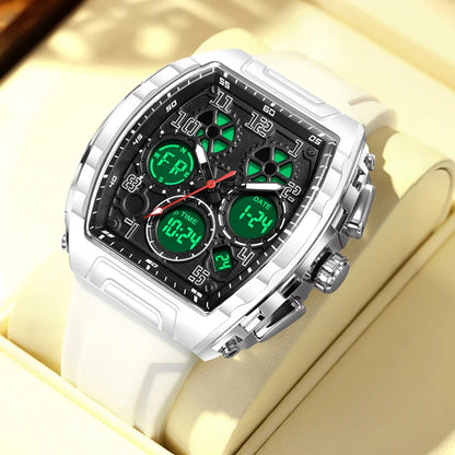 Timeless Elegance: Luxury Men's Square Quartz Chronograph Watch