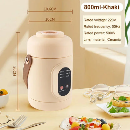 Portable mini electric rice cooker and lunchbox