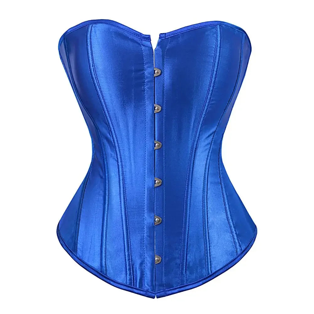 Women's Satin Lace-Up Corset Bustier
