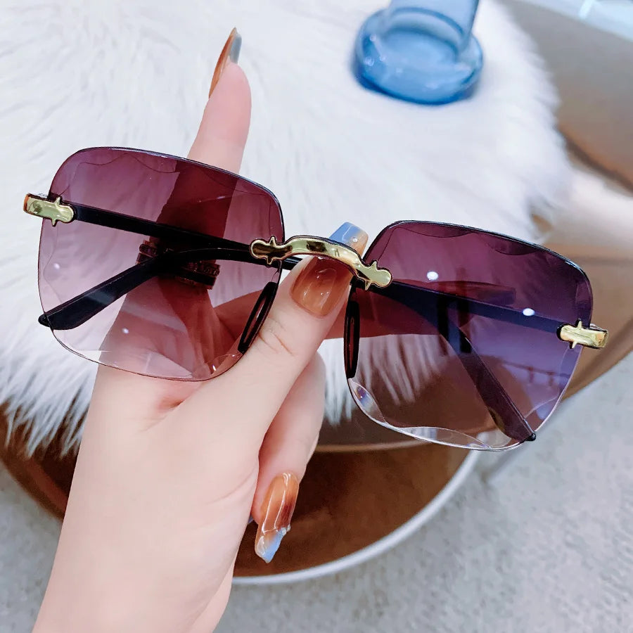 Women's Square Rimless Sunglasses (1 or 3 pieces)