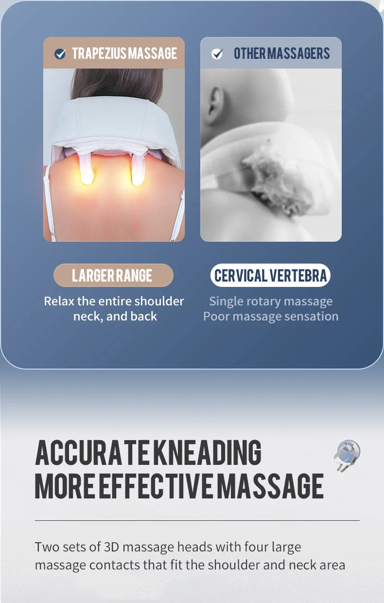 26W Neck, Shoulder & Back Kneading Massager