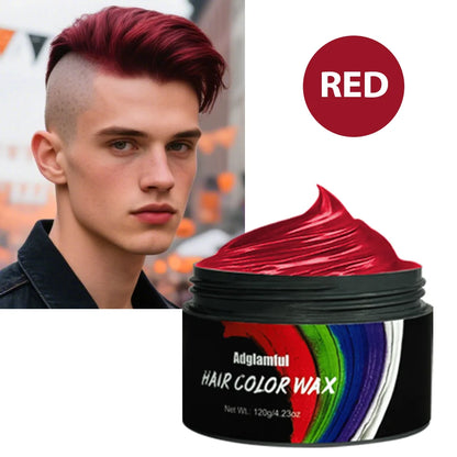 Multi-Color Temporary Hair Wax - Quick & Easy, Damage-Free, Washable, Non-Greasy, One-Time Use for Parties & Events