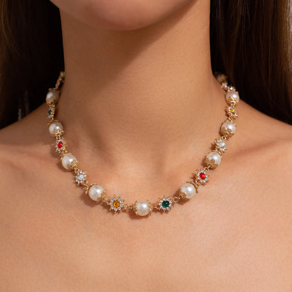 Elegant Pearl Choker Necklace