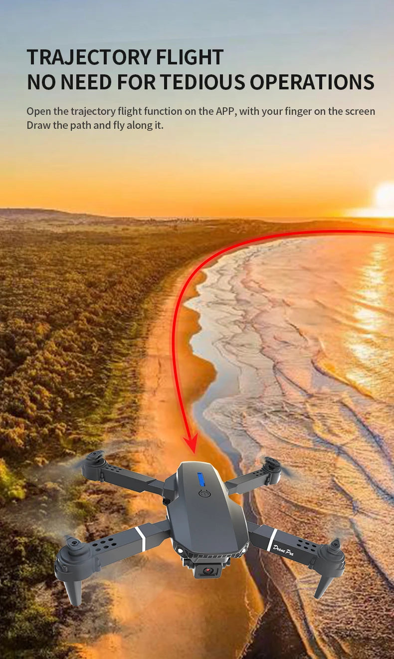 E88 PRO 8K HD Foldable Drone With Wide-Angle Camera & Smart Height Hold