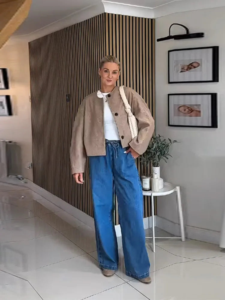 Women’s Wool-Inspired Short Coat