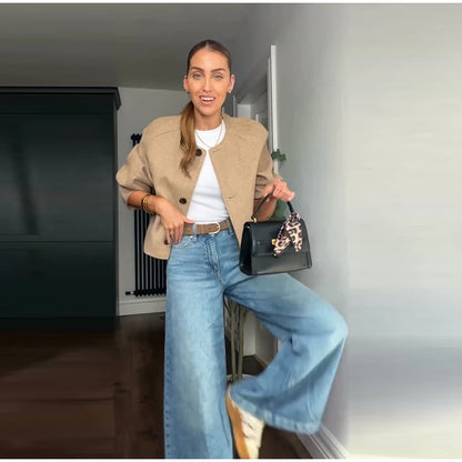 Women’s Wool-Inspired Short Coat