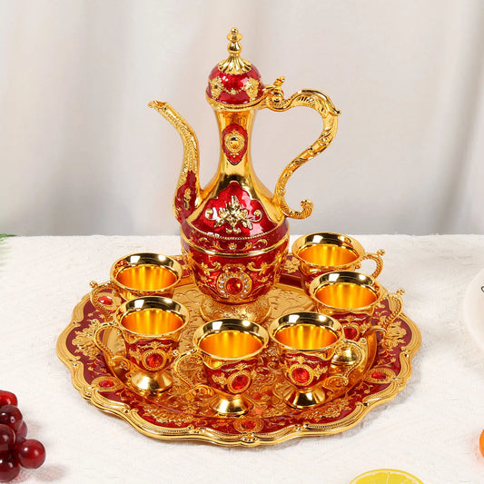 Vintage Metal Turkish Coffee Pot Set