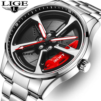 Modern Car Wheel Inspired Men’s Watch