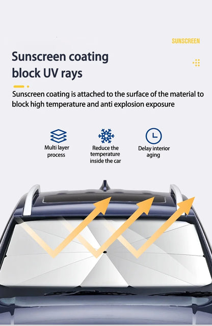 Keep Your Car Cool & Protected with the Ultimate Portable Windscreen Sun Shade