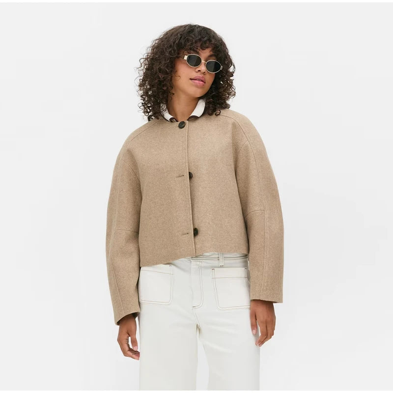 Women’s Wool-Inspired Short Coat