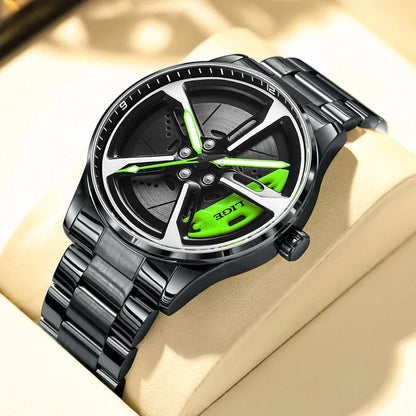 Modern Car Wheel Inspired Men’s Watch
