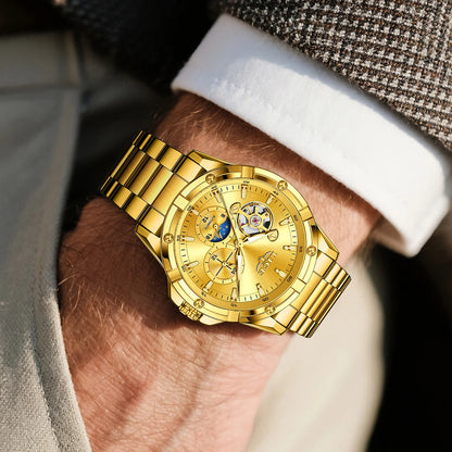 LIGE Luxury Hollow Tourbillon Men’s Watch