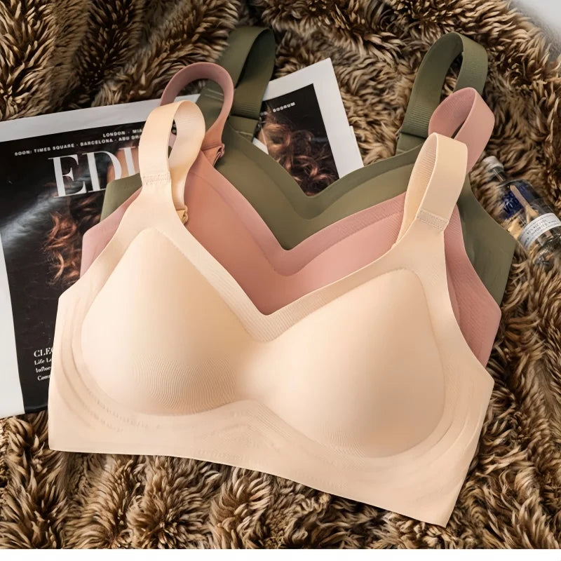 Women's Plus Size Push-Up Bra, Seamless and Wireless