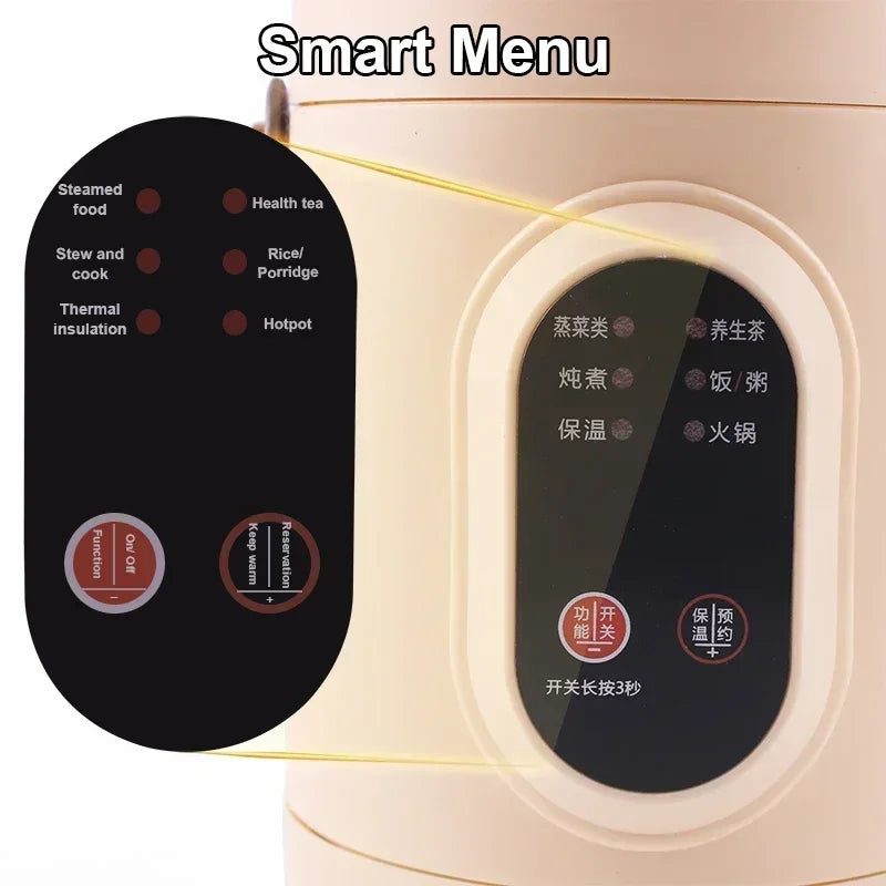 Portable mini electric rice cooker and lunchbox