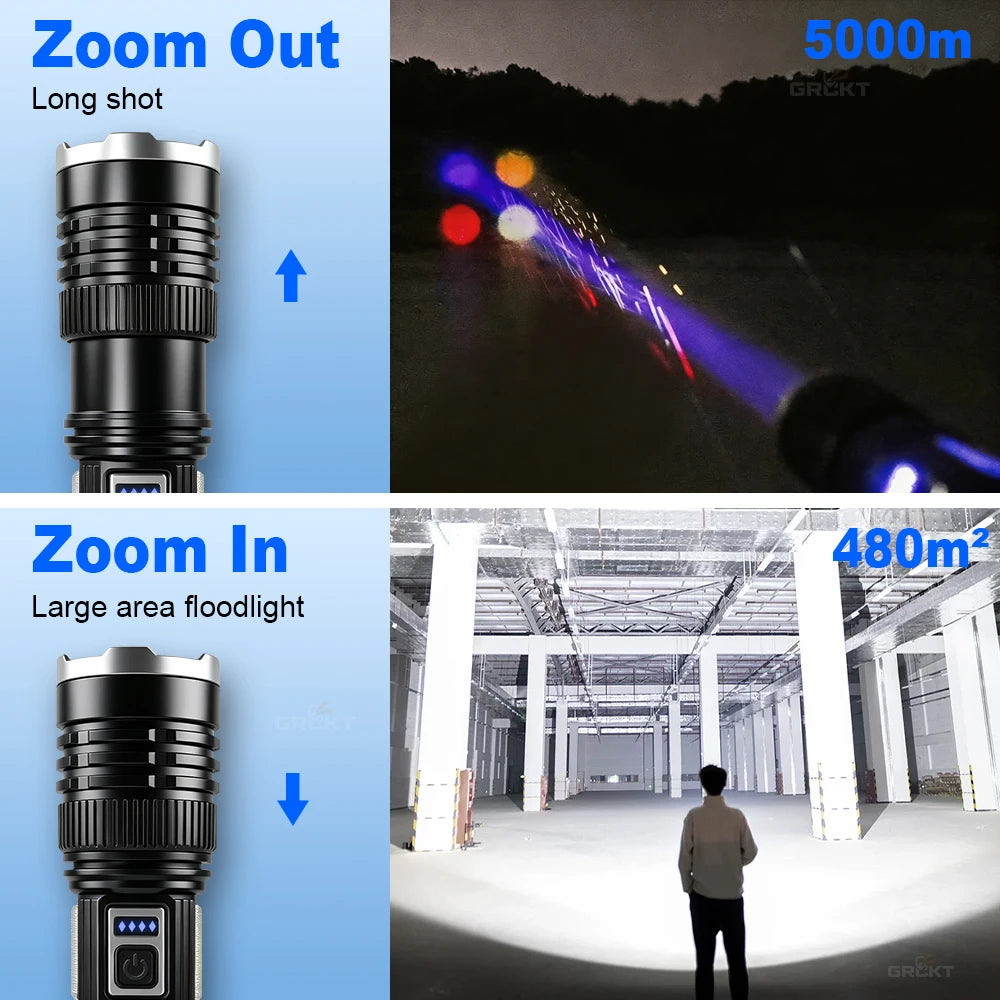 Powerful Rechargeable COB Flashlight for Every Adventure**