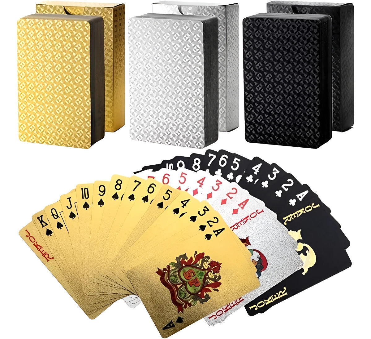Luxury Gold Foil Playing Cards - Waterproof & Durable Poker Deck for Party & Gifts