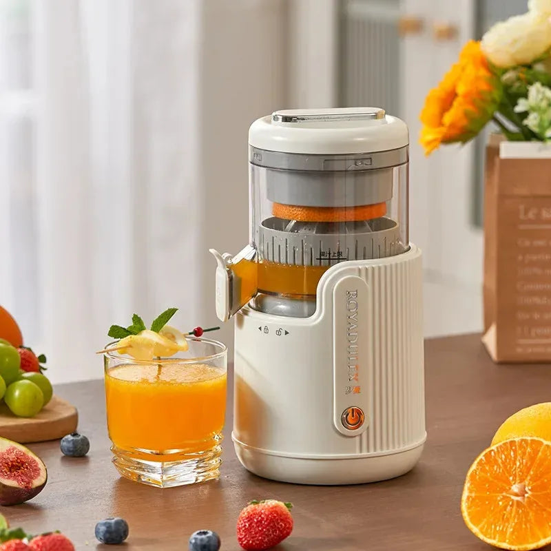 Large-Diameter Orange Juicer with Juice & Pulp Separator