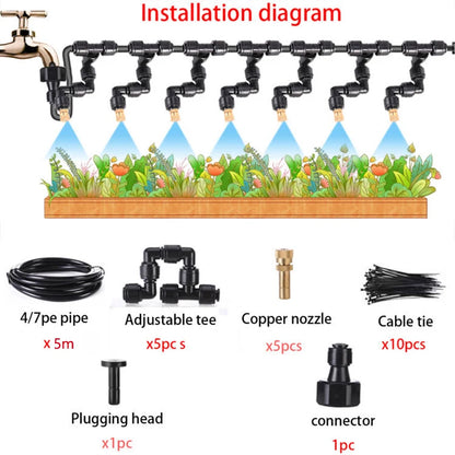 🌿 Smart Garden Misting & Irrigation System – Automatic Watering Kit (5–20m)