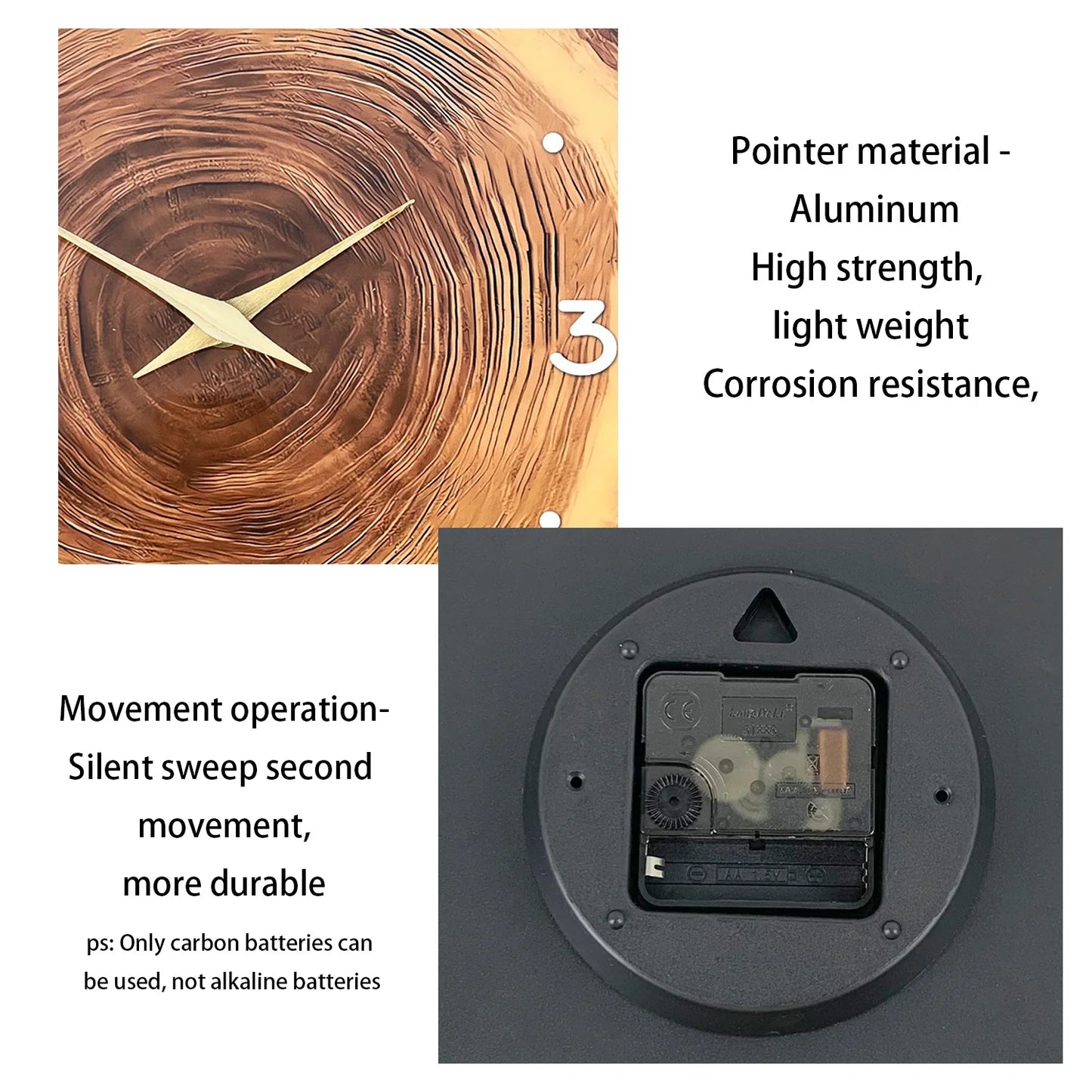 Woodland Harmony Silent Wooden Wall Clock