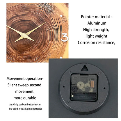 Woodland Harmony Silent Wooden Wall Clock