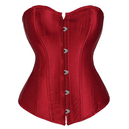 Women's Satin Lace-Up Corset Bustier