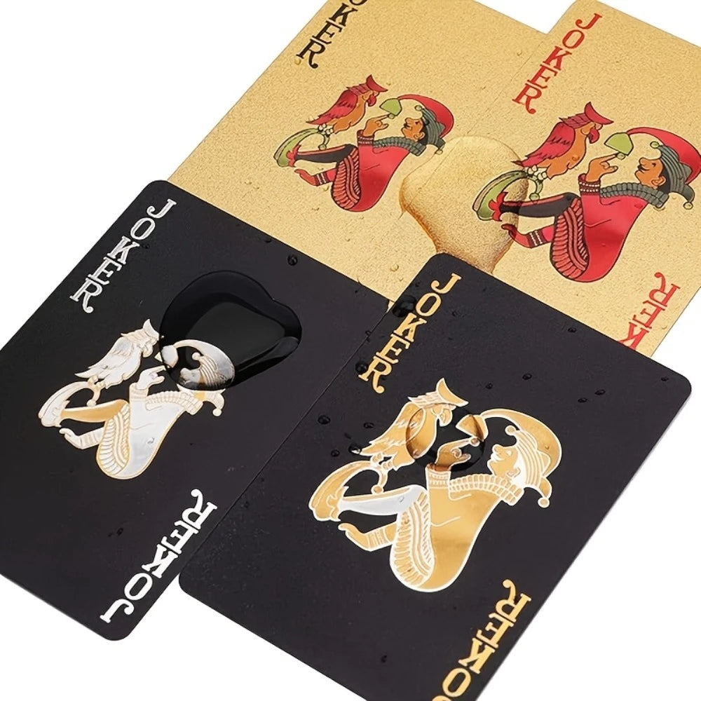 Luxury Gold Foil Playing Cards - Waterproof & Durable Poker Deck for Party & Gifts