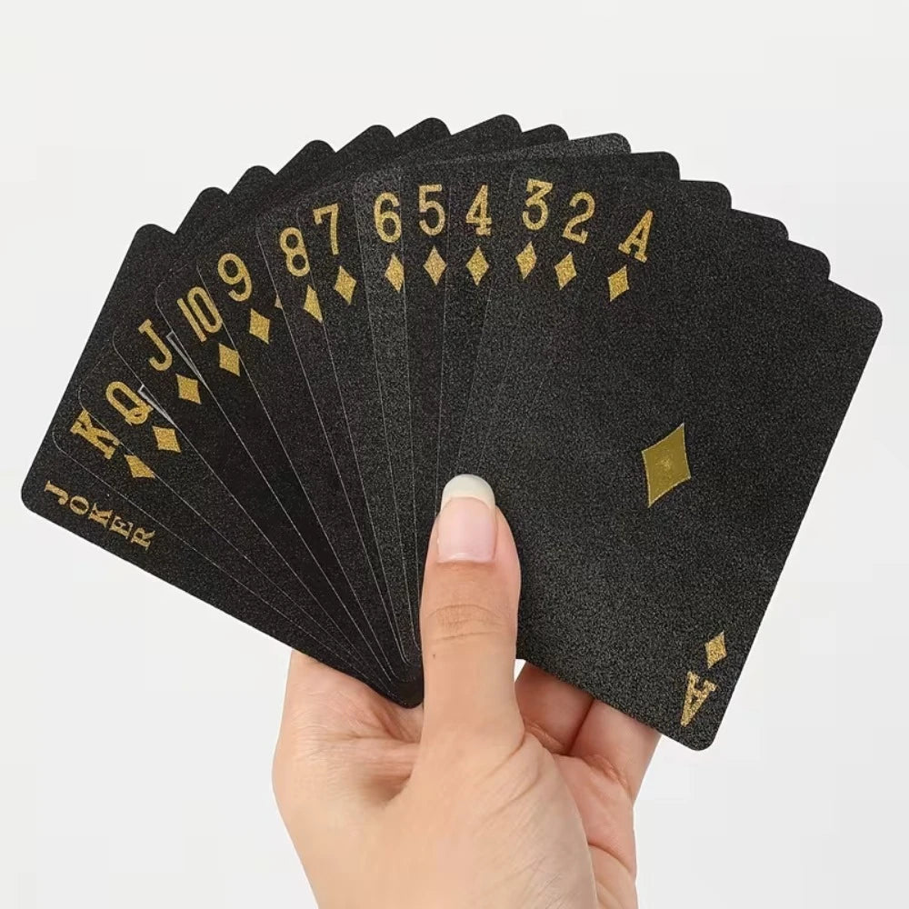 Luxury Gold Foil Playing Cards - Waterproof & Durable Poker Deck for Party & Gifts