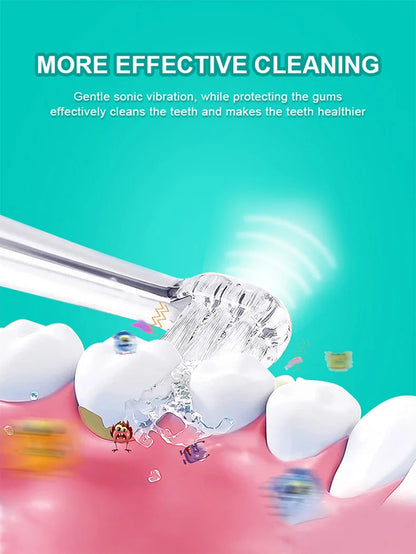 Kids Sonic Electric Toothbrush with Timer & Replacement Heads