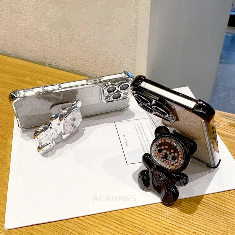 Luxury Gradient Glitter Bear Case with Star