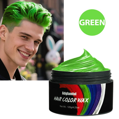 Multi-Color Temporary Hair Wax - Quick & Easy, Damage-Free, Washable, Non-Greasy, One-Time Use for Parties & Events