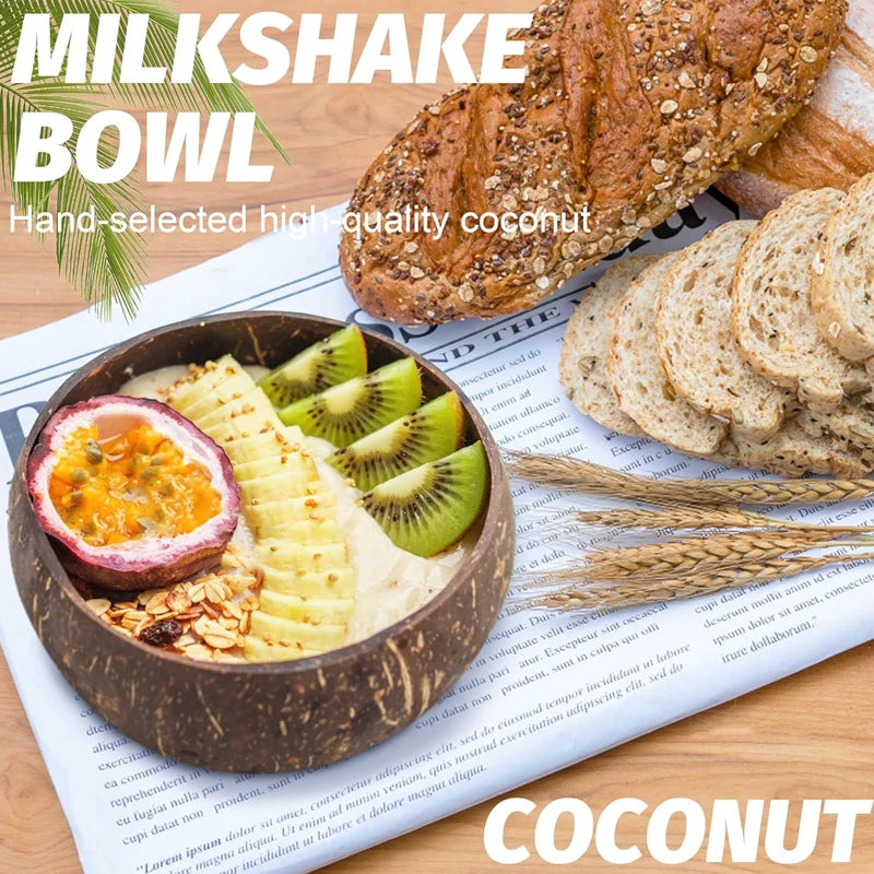 Handcrafted Natural Coconut Bowl Set for a Healthier, More Mindful Dining Experience